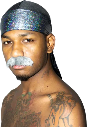 Manwith Sparkling Duragand Tattoos PNG Image