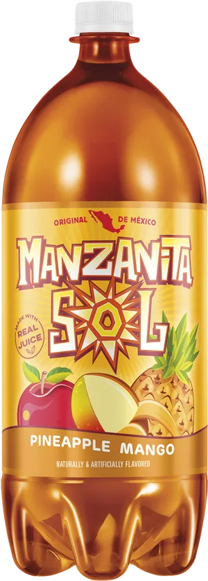 Manzanita Sol Pineapple Mango Bottle PNG