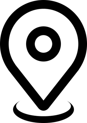 Map Pin Outline Icon PNG Image