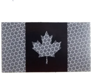 Maple Leaf Shadowon Hexagonal Pattern PNG Image