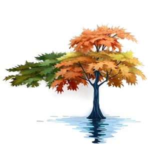 Maple Tree Reflection In Water Png Bba58 PNG Image