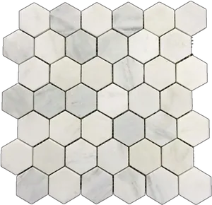 Marble Hexagon Tile Pattern PNG Image