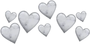 Marble Texture Hearts Pattern PNG Image