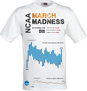 March Madness Statistics T Shirt PNG Image