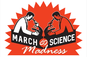 March Science Madness Graphic PNG Image