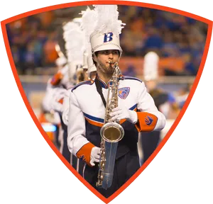 Marching Band Musicianin Action.png PNG Image