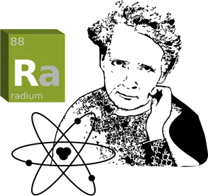 Marie Curie Radium Element PNG Image