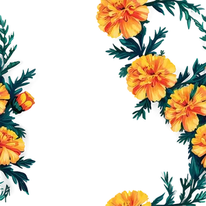 Marigolds Wreath Png 84 PNG Image