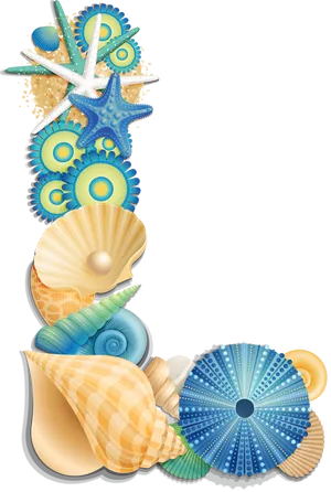 Marine Life Letter L PNG Image