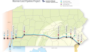 Mariner East Pipeline Project Map PNG Image