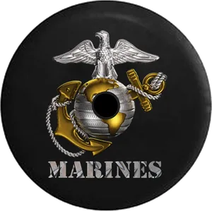 Marines Emblemon Black Disc PNG Image