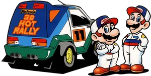 Marioand Luigi Rally Racers PNG Image