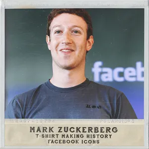 Mark Zuckerberg Facebook Iconic Tshirt PNG Image