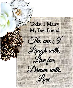 Marrying My Best Friend Wedding Sign PNG Image