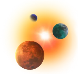 Mars_and_ Planets_ Artistic_ Rendering PNG Image