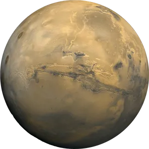 Mars Global View Valles Marineris PNG Image