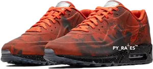 Mars Inspired Sneakers Design PNG Image