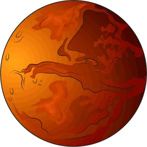 Mars Planet Illustration PNG Image