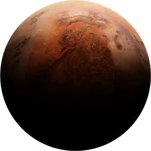 Mars Planet Red Surface View PNG Image