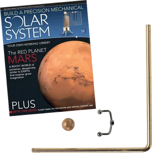 Mars Solar System Mechanical Model Magazine Issue12 PNG Image