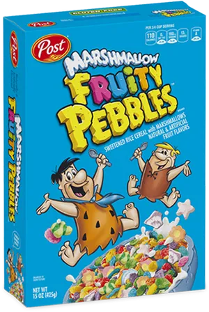 Marshmallow Fruity Pebbles Cereal Box PNG Image