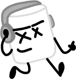 Marshmello Cartoon D J Character PNG Image