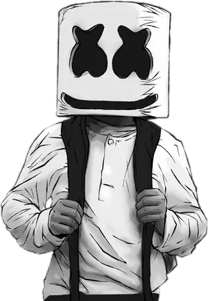 Marshmello D J Cartoon Artwork PNG Image