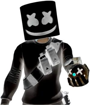 Marshmello D J Costume Portrait PNG Image