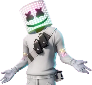 Marshmello Fortnite Crossover Character PNG Image