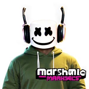 Marshmello Mask With Headphones Png 06282024 PNG Image