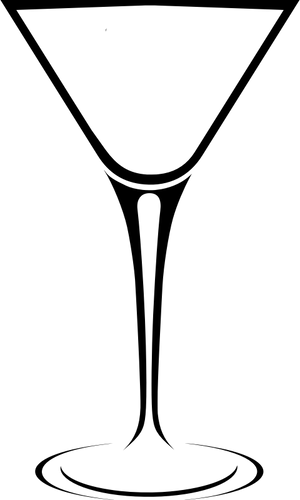 Martini Glass Outline PNG
