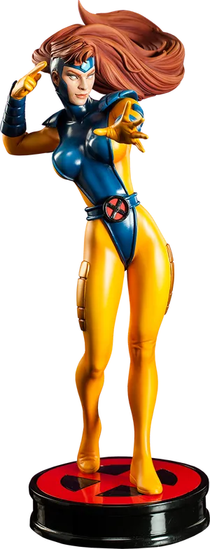 Marvel Character Figurein Blueand Yellow PNG Image