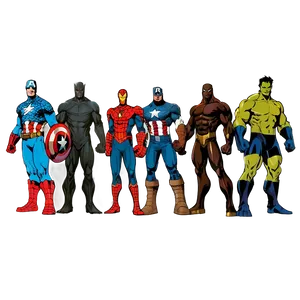 Marvel Heroes Group Png Doy PNG Image