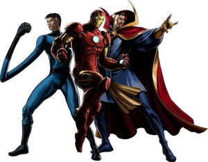 Marvel Heroes Triumvirate PNG Image