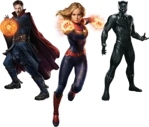 Marvel Heroes Triumvirate PNG Image