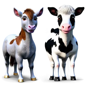 Mascot-styled Farm Animals Png Collection Ohi PNG Image