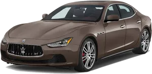 Maserati Luxury Sedan Brown PNG Image