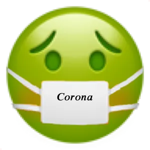 Masked Smiley Face Corona Emoji PNG Image