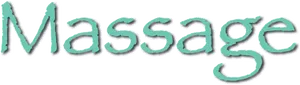 Massage Word Art Logo PNG Image