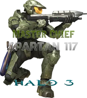 Master Chief Halo3 Promotional Art PNG Image