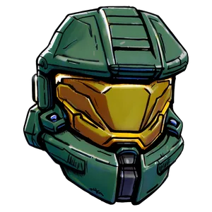 Master Chief Helmet Sketch Png Pqs14 PNG Image