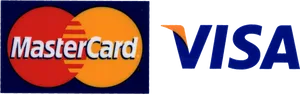 Mastercard V I S A Logos Sideby Side PNG Image