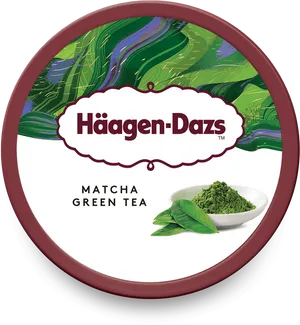 Matcha Green Tea Ice Cream Product Label PNG Image