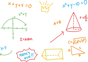 Mathematical Concepts Sketches PNG Image