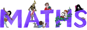 Maths Characters Interacting With Letters PNG