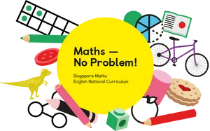 Maths No Problem Educational Graphic PNG Image