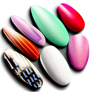 Matte Acrylic Nails Collection Png Vdr26 PNG Image