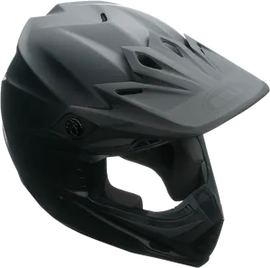 Matte Black Motorcycle Helmet PNG Image