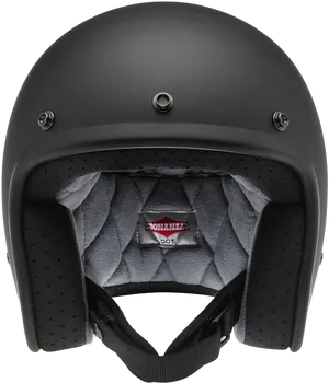 Matte Black Motorcycle Helmet PNG Image