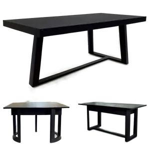 Matte Black Office Table Png Dkw53 PNG Image